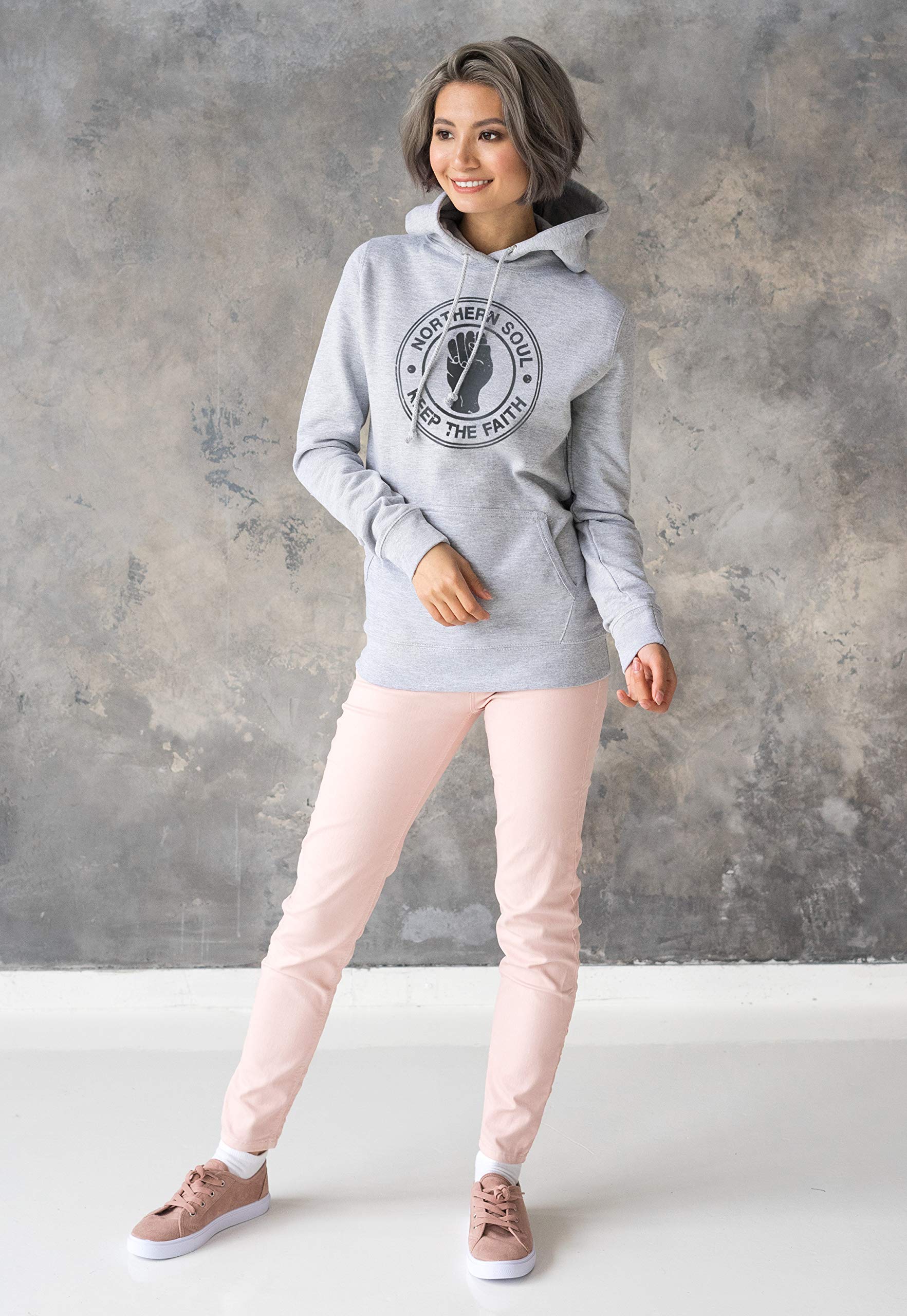 Northern Soul Keep The Faith bluza z kapturem - damska dziewczęca retro moda nadruk bluza z kapturem