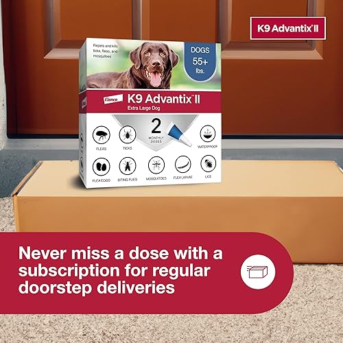 Miniatura 8 de K9 Advantix II XL Tratamiento y prevención de pulgas, garrapatas y mosquitos recomendado por veterinarios para perros  Perros de más de 55 lb.