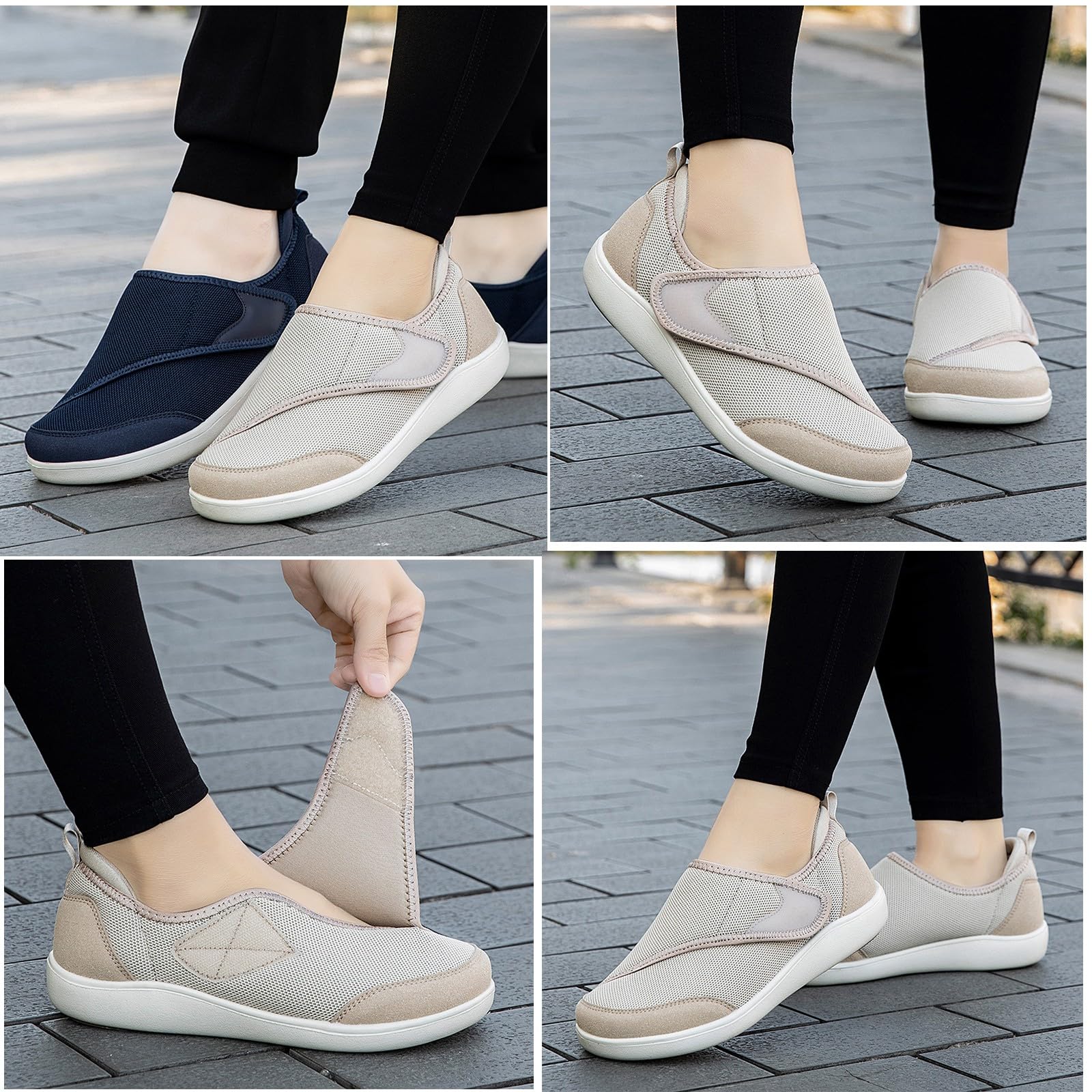 Gaatpot Scarpe per Diabetici Donna Uomo Ortopediche Regolabili | Scarpe per Passeggio, Pianta Larga, Casual Ciabatte, Persone Anziane Leggere y Antiscivolo