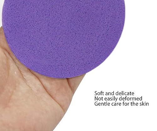 Miniatura 4 de Esponja facial comprimida, 60 unidades, esponjas exfoliantes de spa para limpieza facial PVA, limpiador facial profesional, eliminación de maquillaje