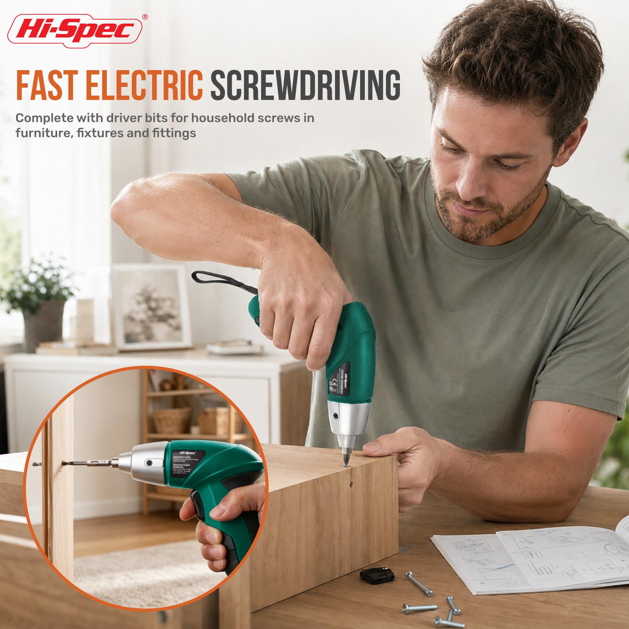 Hi-Spec 4V USB Electric Screwdriver Kit - DIY Tool -4 Hi-Spec 4V USB Electric Screwdriver Kit - DIY Tool -4