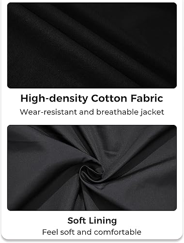 Miniatura 7 de WenVen Chaqueta militar de algodón de primavera para hombre, abrigo de campo de lona ligera casual