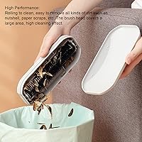 Vista 2 de Asixxsix Barredora de migas de mano, colector de residuos suaves de cáscara de nuez para mesa, alfombras, sábanas, sofás, cepillo de limpieza