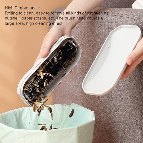 Miniatura 5 de Barredora de migas de mano, barredora de migas reutilizable portátil, colector de residuos de cabello suave para el hogar, mesa, sábana, ropa y sofá