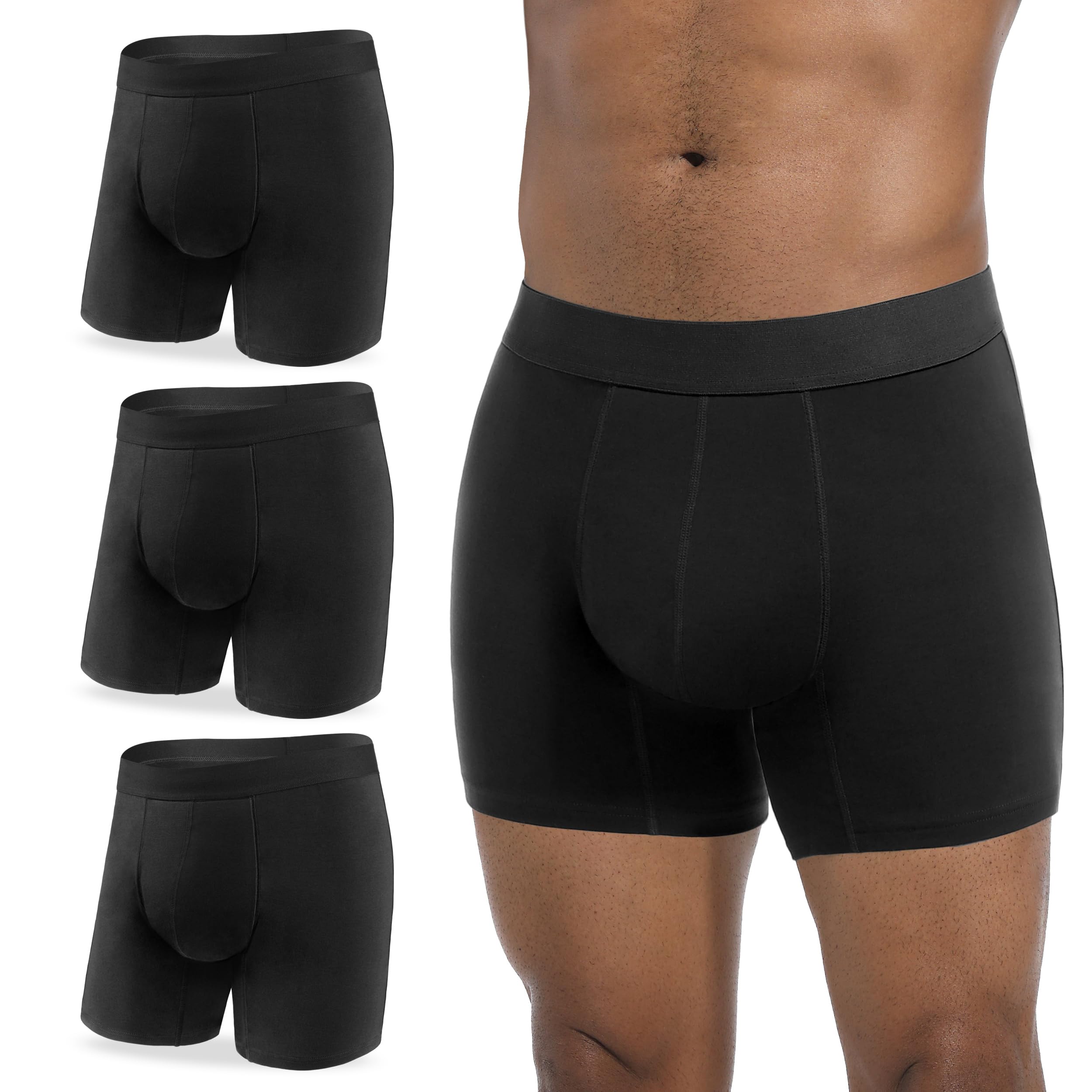 Incontinence Underwear for Men 3.0 oz Protective Boxer Briefs 3 Pack M