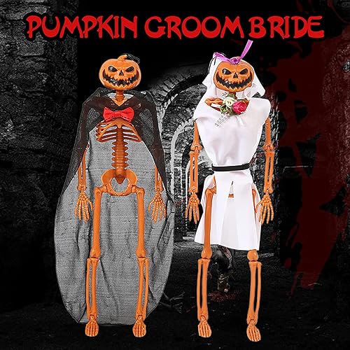 Miniatura 3 de Decoración anatómica de esqueleto para fiesta humana de Halloween, accesorios de calabaza, decoración del hogar, escultura de baile para parejas