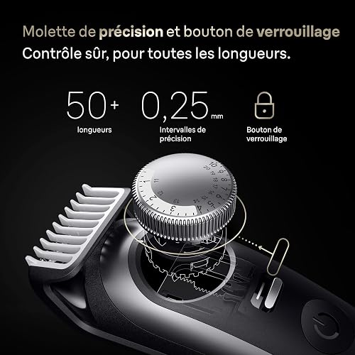 Braun Series 9 Beard Trimmer for Men, 10-in-1 Grooming Kit for Beard, & Face Hair, Lifetime Sharp ProBlade, 52 Lengths, 180 Min Runtime, Waterproof, Chrome - BT9545 - 4