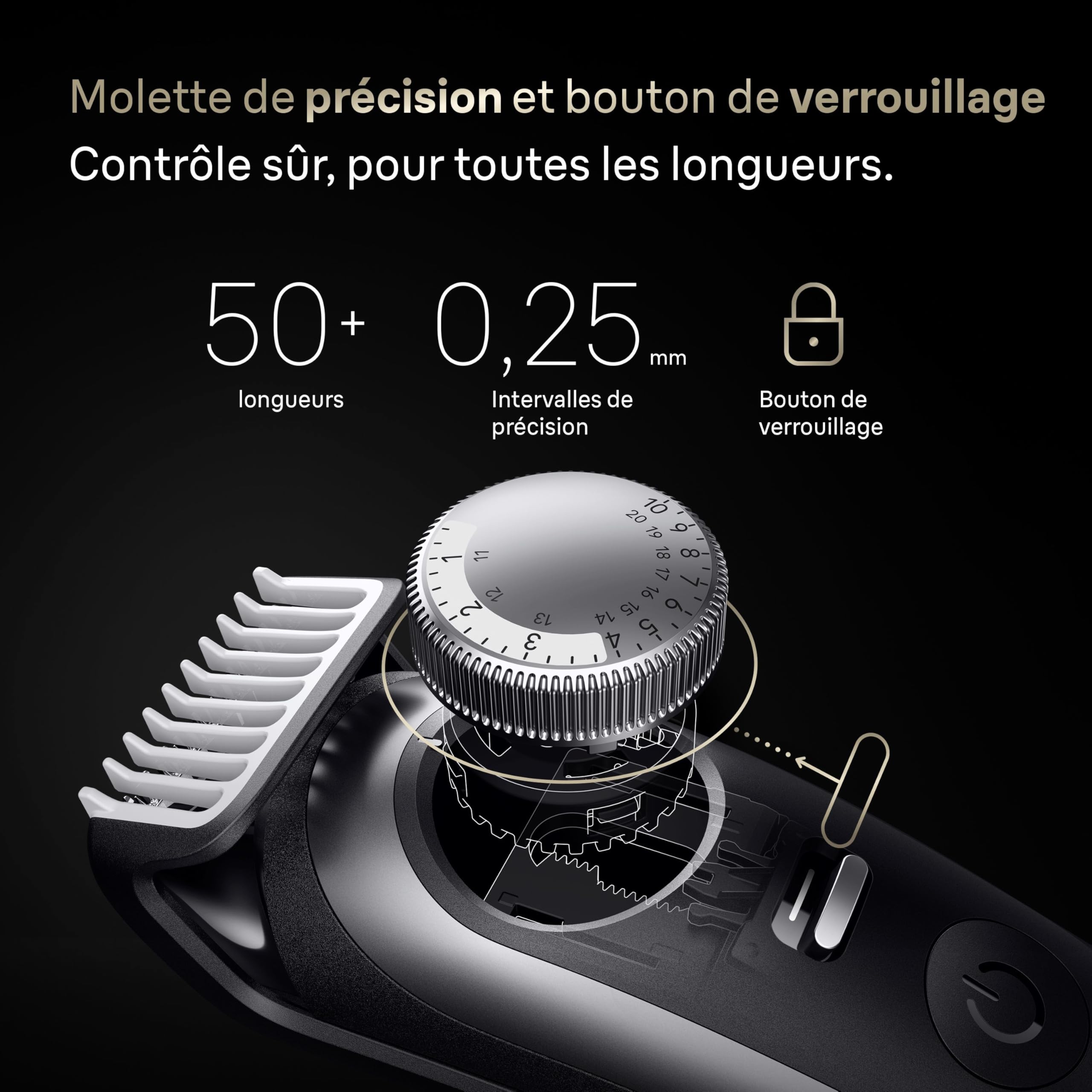 Braun Series 9 BT9545 Tondeuse Barbe Homme, Etanche, Batterie Rechargeable, Lame ProBlade, 52 Longueurs, Coffret