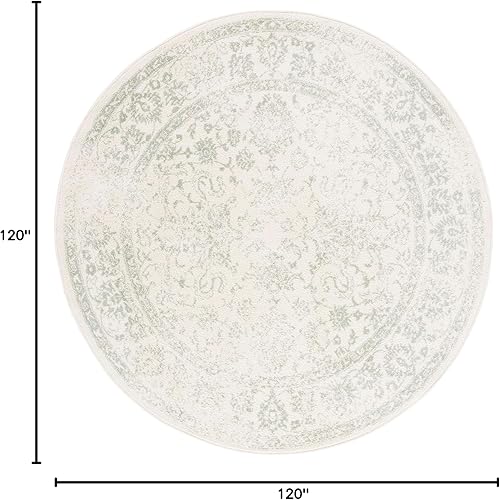 Miniatura 487 de Safavieh colección Adirondack - Alfombra de área, 6 x 9 pies, gris y azul, diseño oriental desgastado, no desprende pelusa, fácil cuidado, ideal