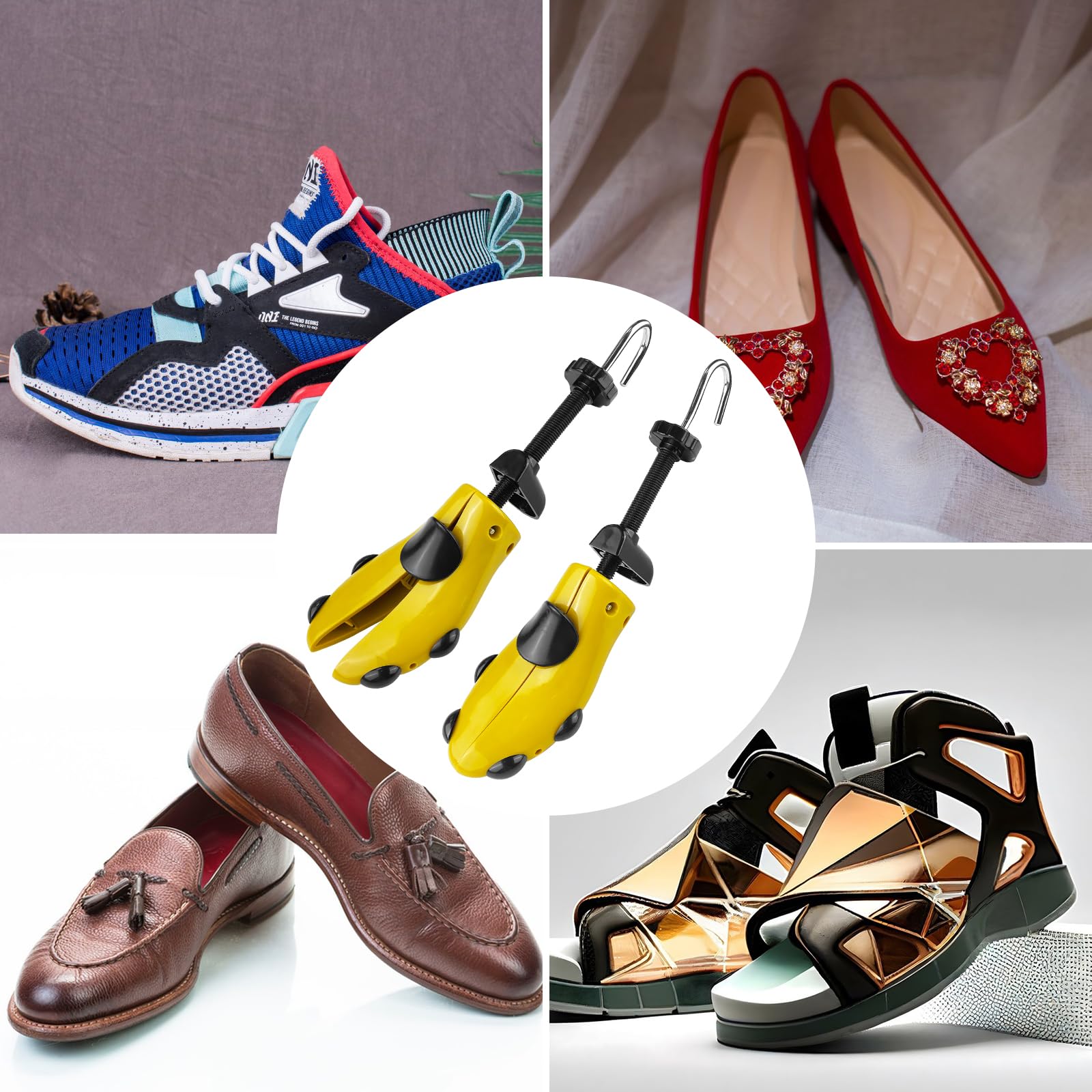 Plástico Hormas para Zapatos Ensanchador de Botas Ajustable Ancho y Largo Tamaño 41-47