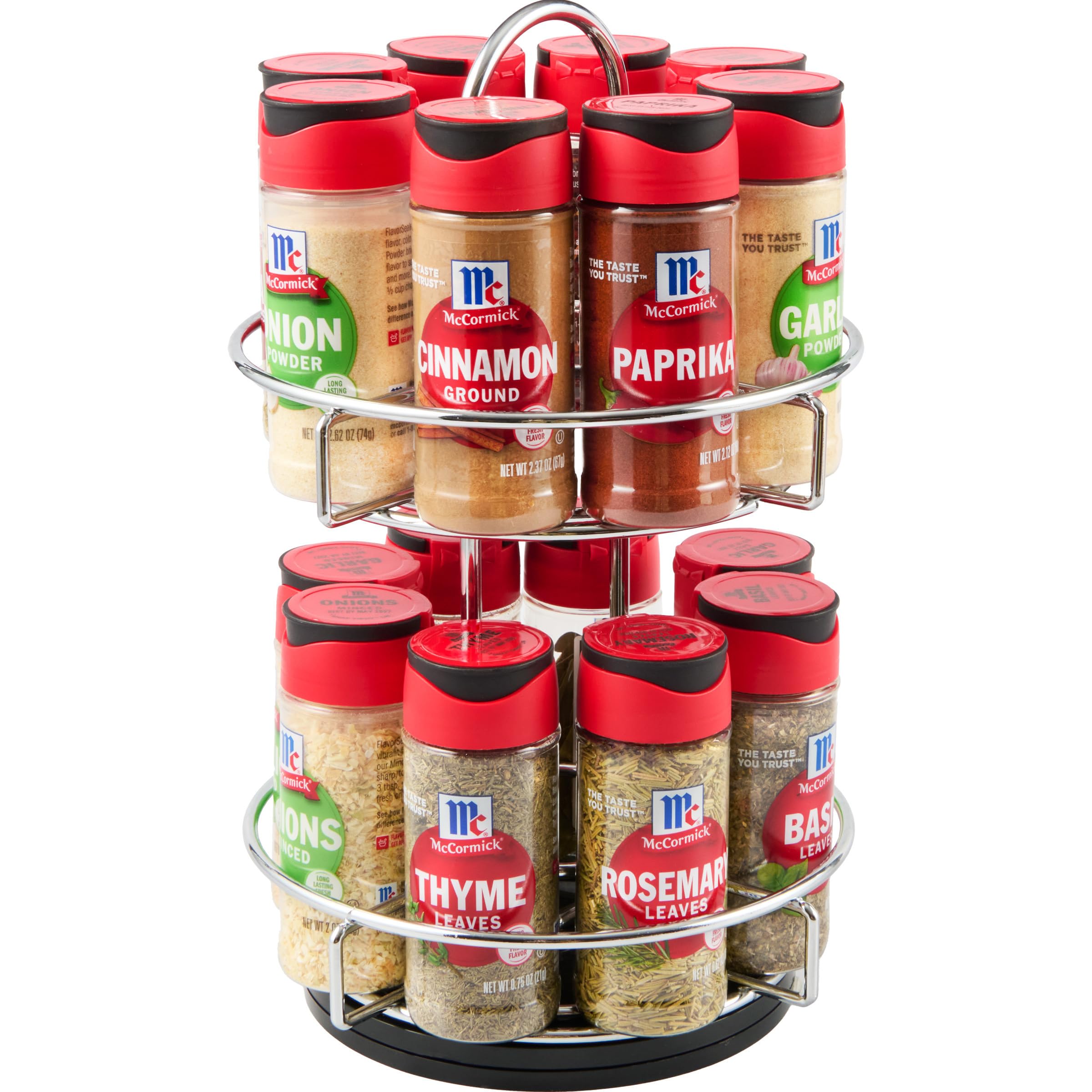 Sponsored Ad - McCormick Spice Rack, Two Tier Chrome, Featuring 16 Herbs & Spices for Everyday Cooking, Great Gift for Housewarming, Wedding & Bridal Shower, 26.09 oz