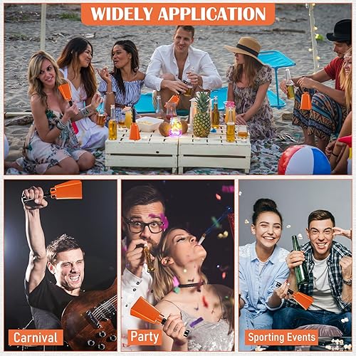 Miniatura 3 de 6 cencerros de 10 pulgadas con asa, campanas de animación para eventos deportivos, grandes causantes de ruido, cencerros ruidosos a granel para