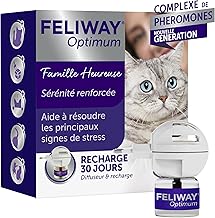 FELIWAY Optimum 30 Days Complete Kit with Soothing Pheromone Diffuser for Cats + Refill 48 ml - Helps Reduce the Signs of Stress in Cats and Kittens - Recommended by Vets