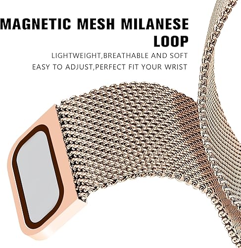 Miniatura 4 de Bandas magnéticas compatibles con Samsung Galaxy Watch 54 1.575 in 1.732 in, 5 Pro, Watch 4 Classic 1.654 in 1.811 in, 0.787 in, correa de malla de