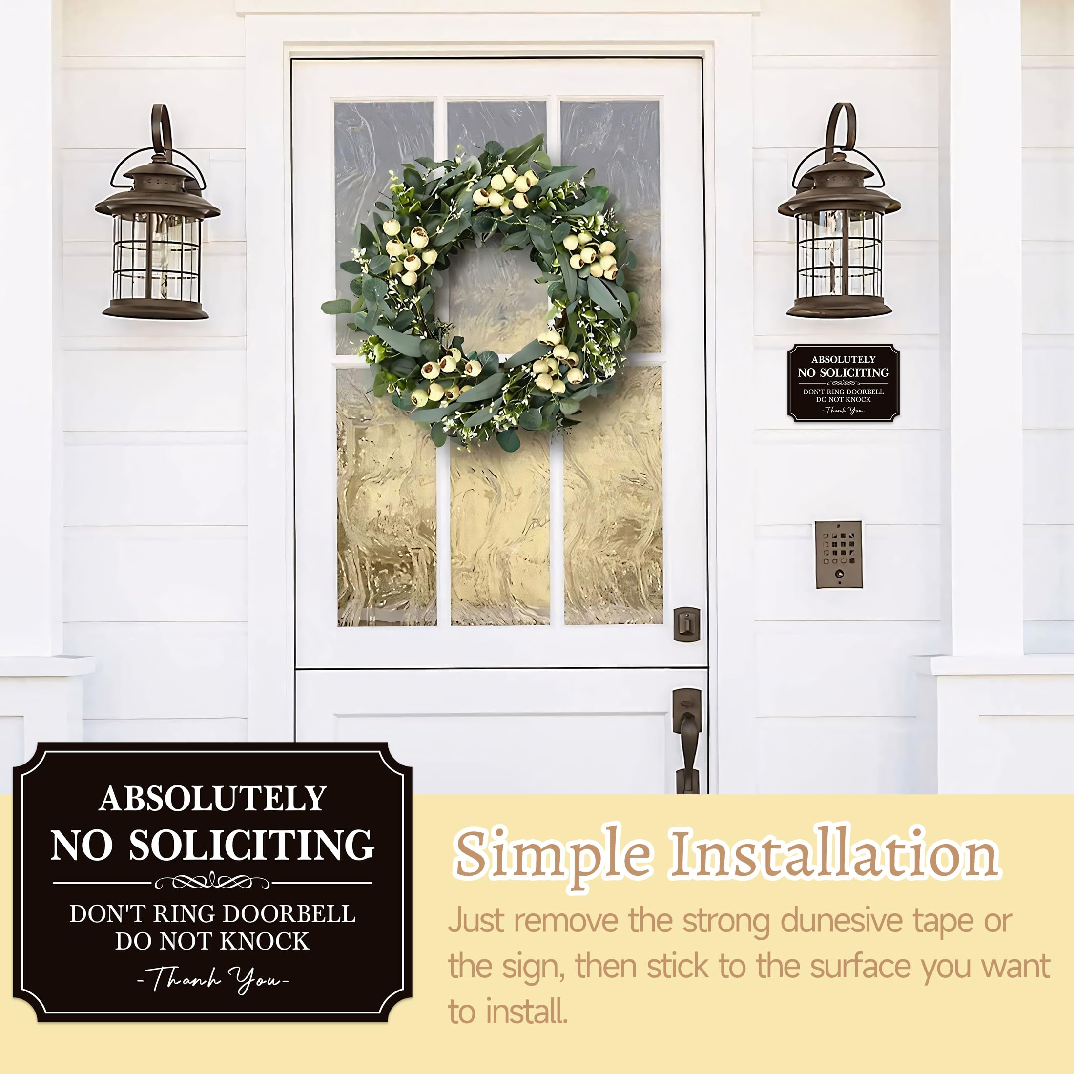 1Pack No Soliciting Yard Sign For House With 28\" Aluminum...