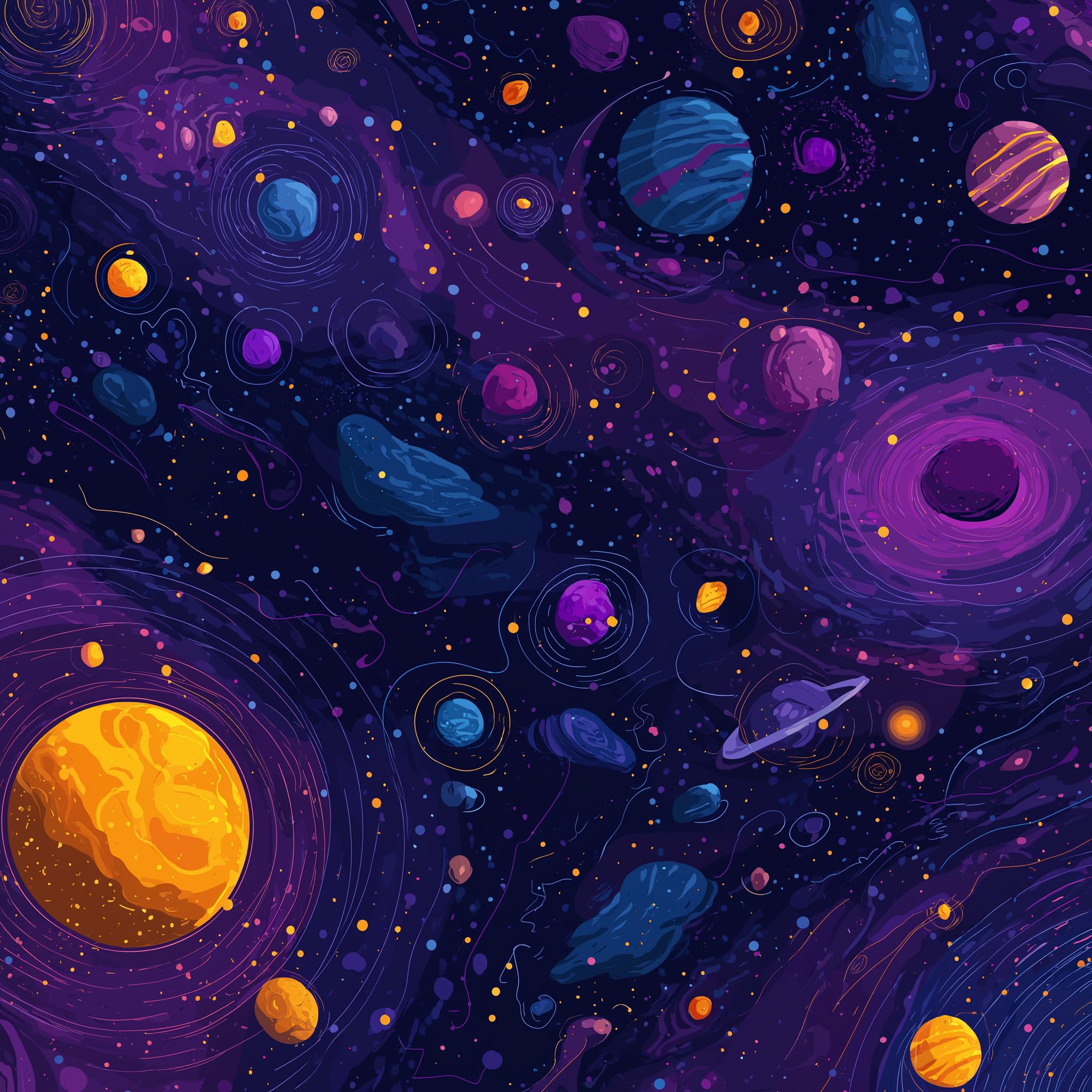 Mon Univers – Néoprène 2 mm – 90 × 90 cm - Conforme aux normes européennes