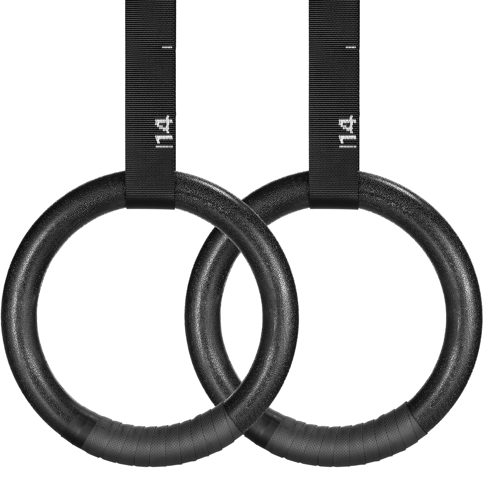 LIFERUN Anillos de Gimnasia de Madera,Anillo de Fitness -28 mm/32 mm,Anillos de Gimnasio Olímpica, con Correa de Mano Antideslizante, Correa de Nylon Ajustable y Rotulador