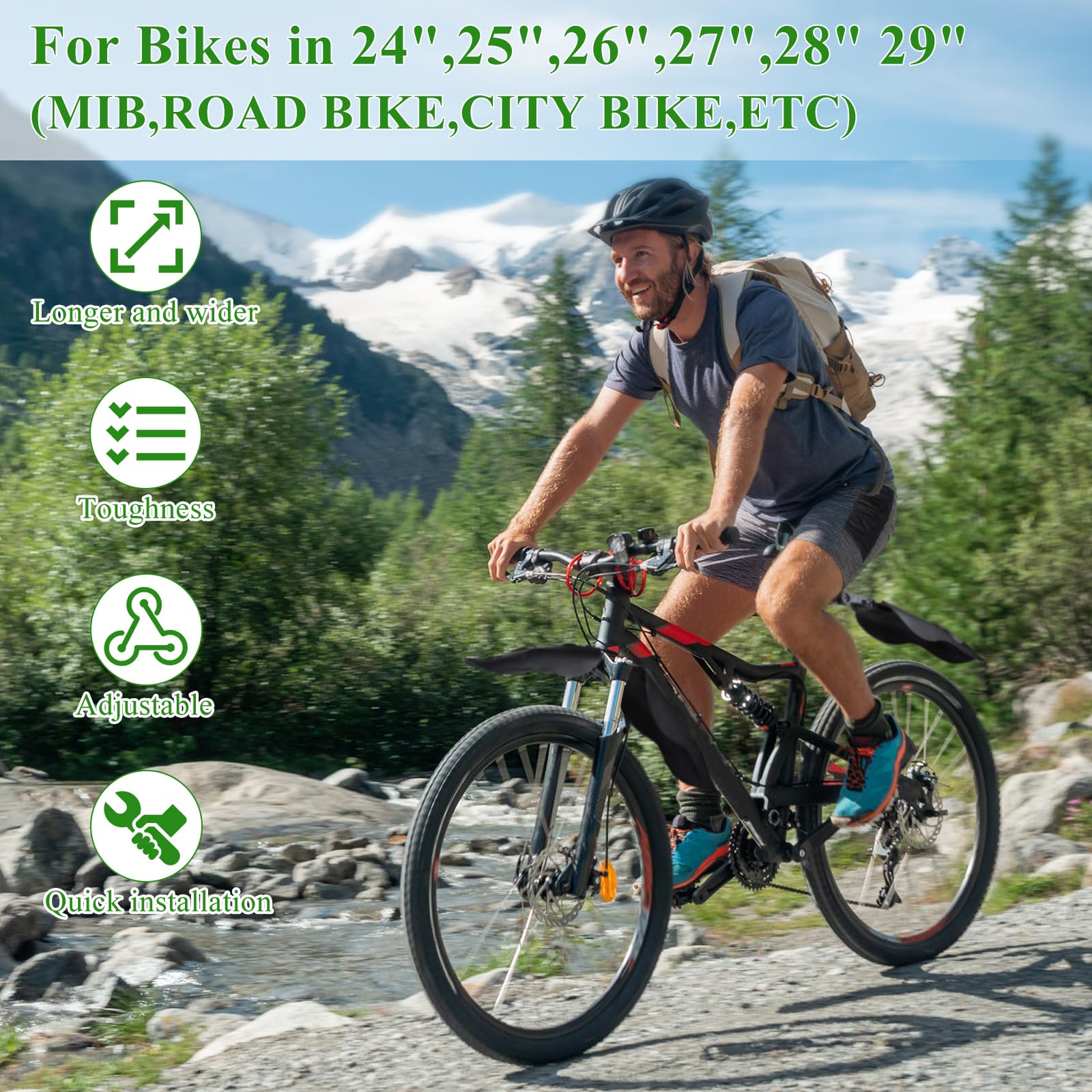 Parafango Anteriore E Posteriore Per Bici: Proteggi La Tua MTB O Bici Da Strada Da Fango E Acqua