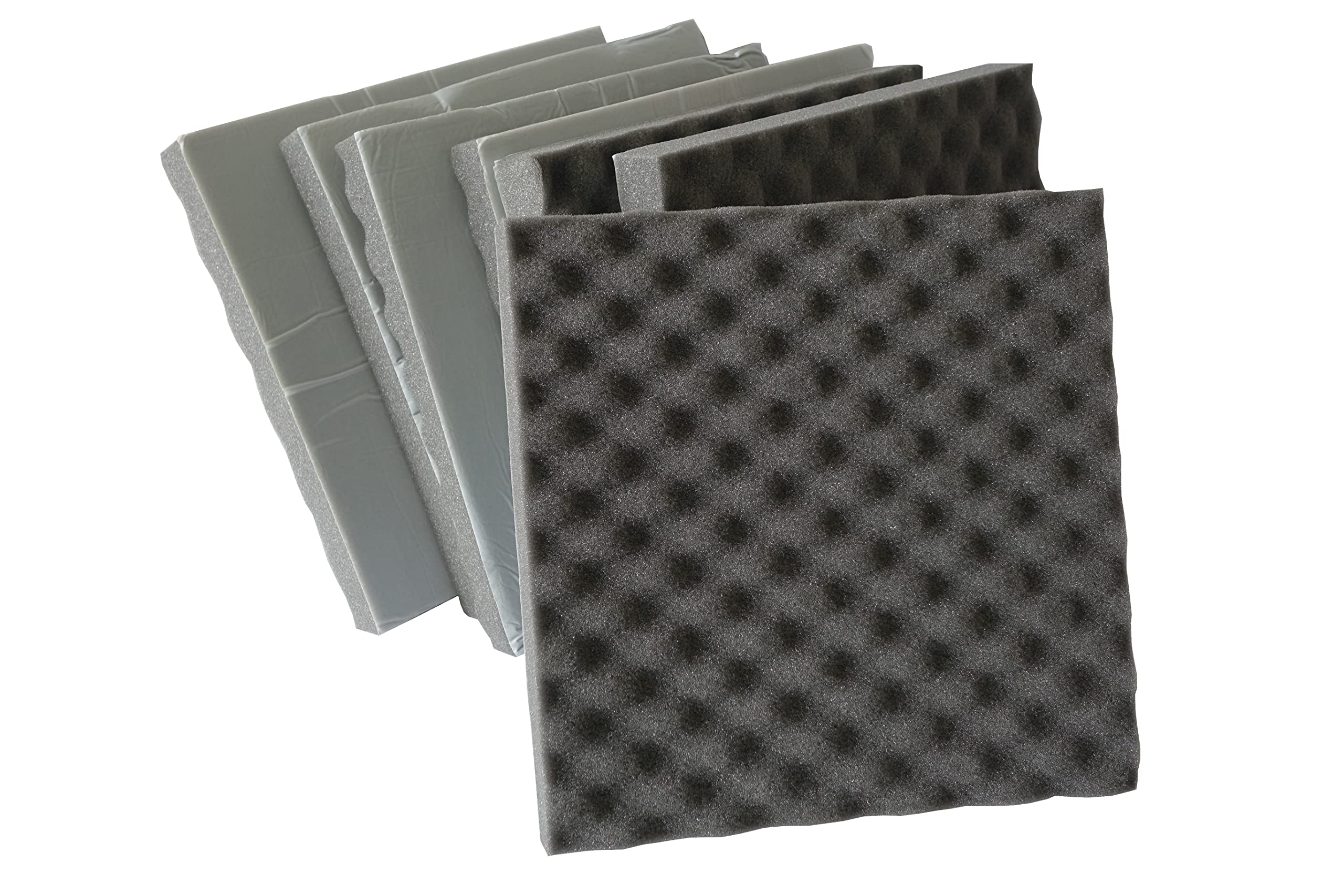 Pannelli Fonoassorbenti Adesivi Pareti | Kit 7 Pannelli Bugnati 30x30 cm, Spessore 4 cm. Insonorizzanti Isolamento Acustico per Gaming, Studi Musicali, Smartworking