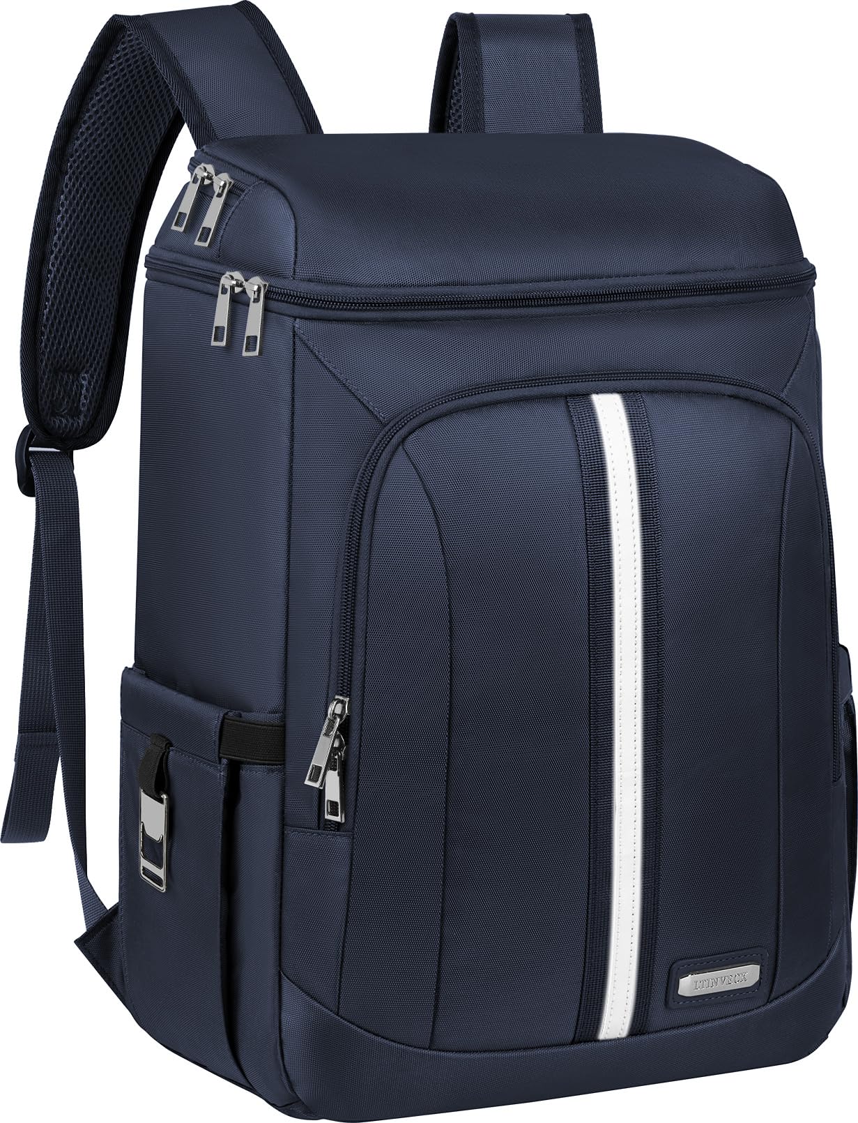 LTINVECK Cooler Backpack for Women Men,Insulated Backpack Cooler Leakproof Double Deck Work Lunchboxes Cooler Bag,Hot and Cold Thermal Backpack with Reflective Stripes