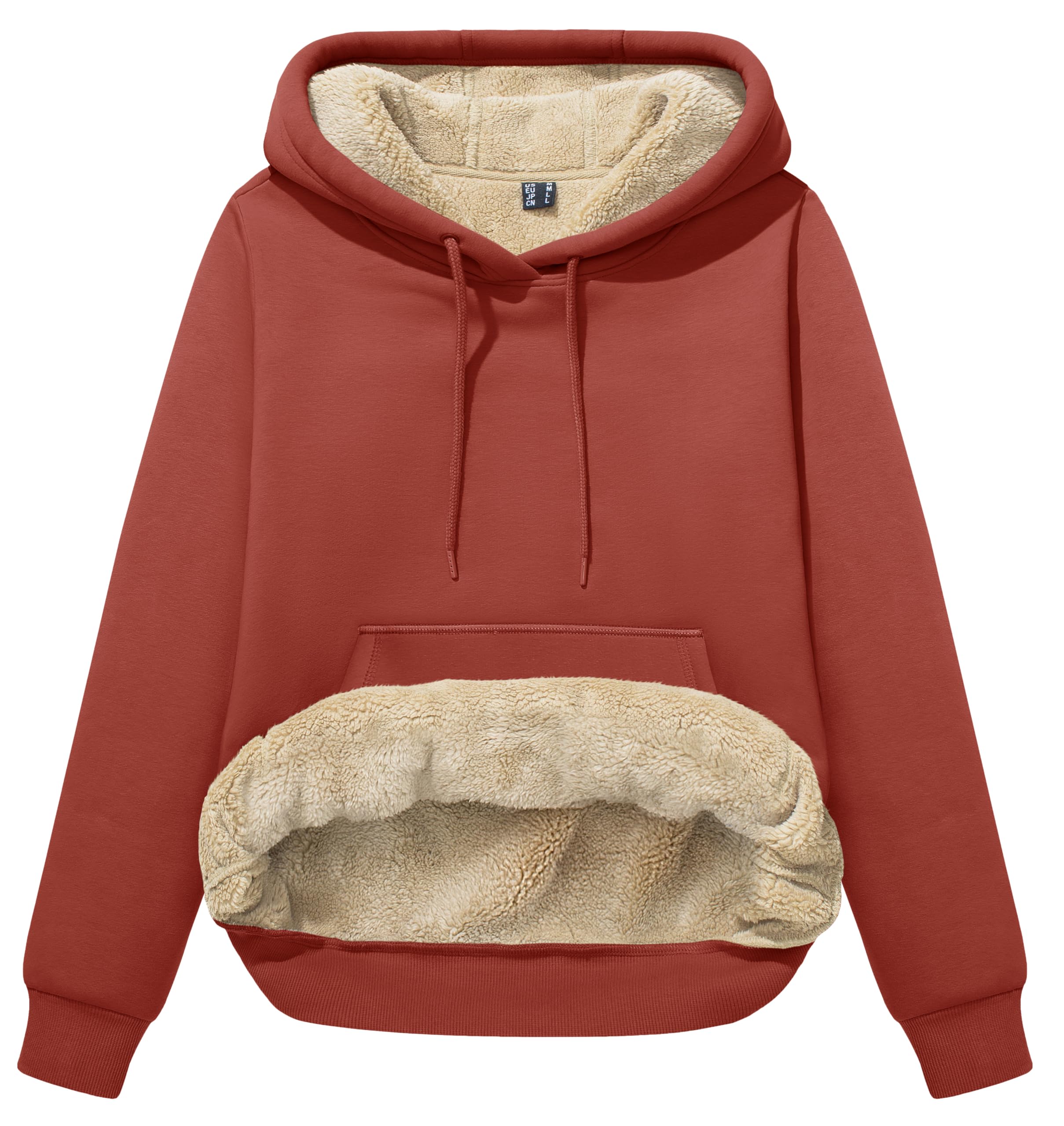 Women's Hoodies Sherpa Fleece Lined Sweatshirts Warm Pullover