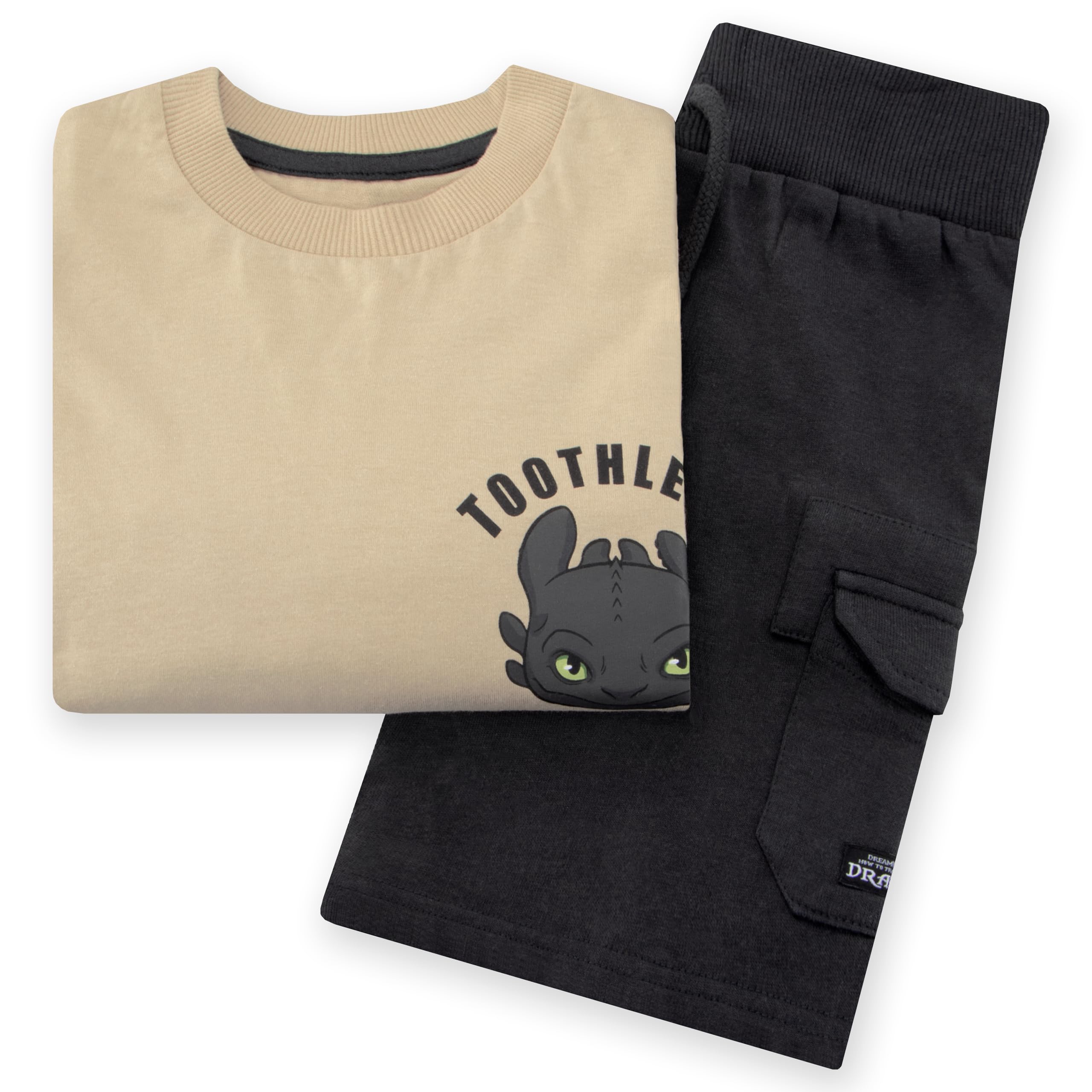 How To Train Your Dragon Conjunto De Camiseta Y Pantalón Corto Para Niño, Camiseta Y Short Desdentao Para Niño, Divertido Conjunto De Algodón