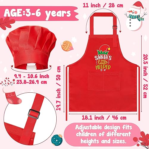 Miniatura 22 de R HORSE Juego de 2 delantales para niños y sombrero de chef, delantal de cocina azul ajustable para niños, kit de pintura y entrenamiento