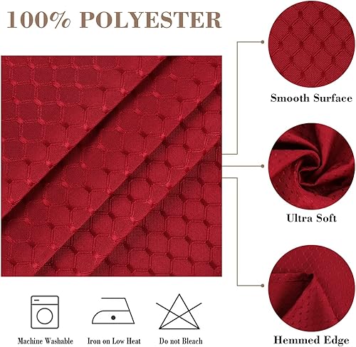 Miniatura 3 de ColorBird Servilletas elegantes de tela jacquard de gofre, de 17 x 17 pulgadas, lavables, resistentes al agua, a prueba de derrames, tela de