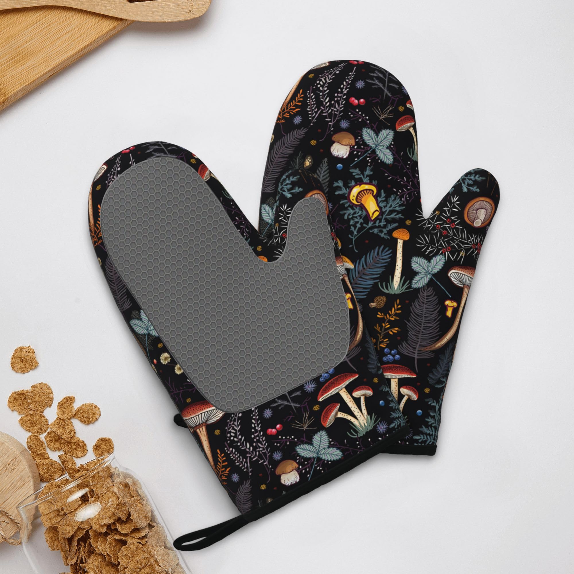 Lot de 4 gants de cuisine en silicone résistants à la chaleur pour cuisinier, griller, barbecue