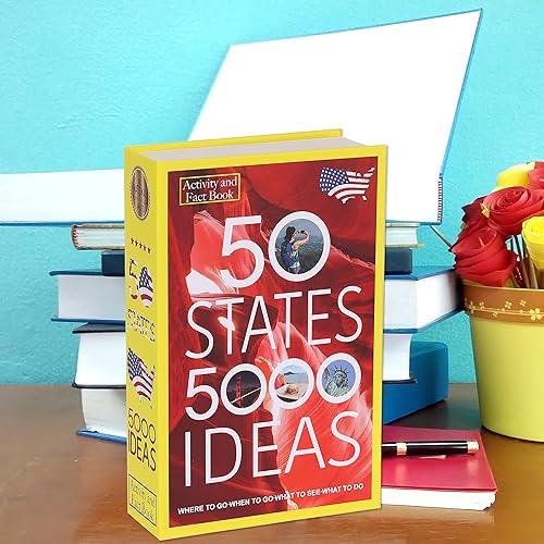 Miniatura 9 de Alice Real Pages - Caja fuerte para libros de desviación con cerradura de llave, caja de metal grande, libro hueco con compartimento secreto oculto