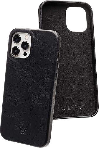 Miniatura 10 de Wilken - Funda de cuero envuelta compatible con iPhone, compatible con MagSafe y carga inalámbrica, cuero de grano superior, protección de pantalla