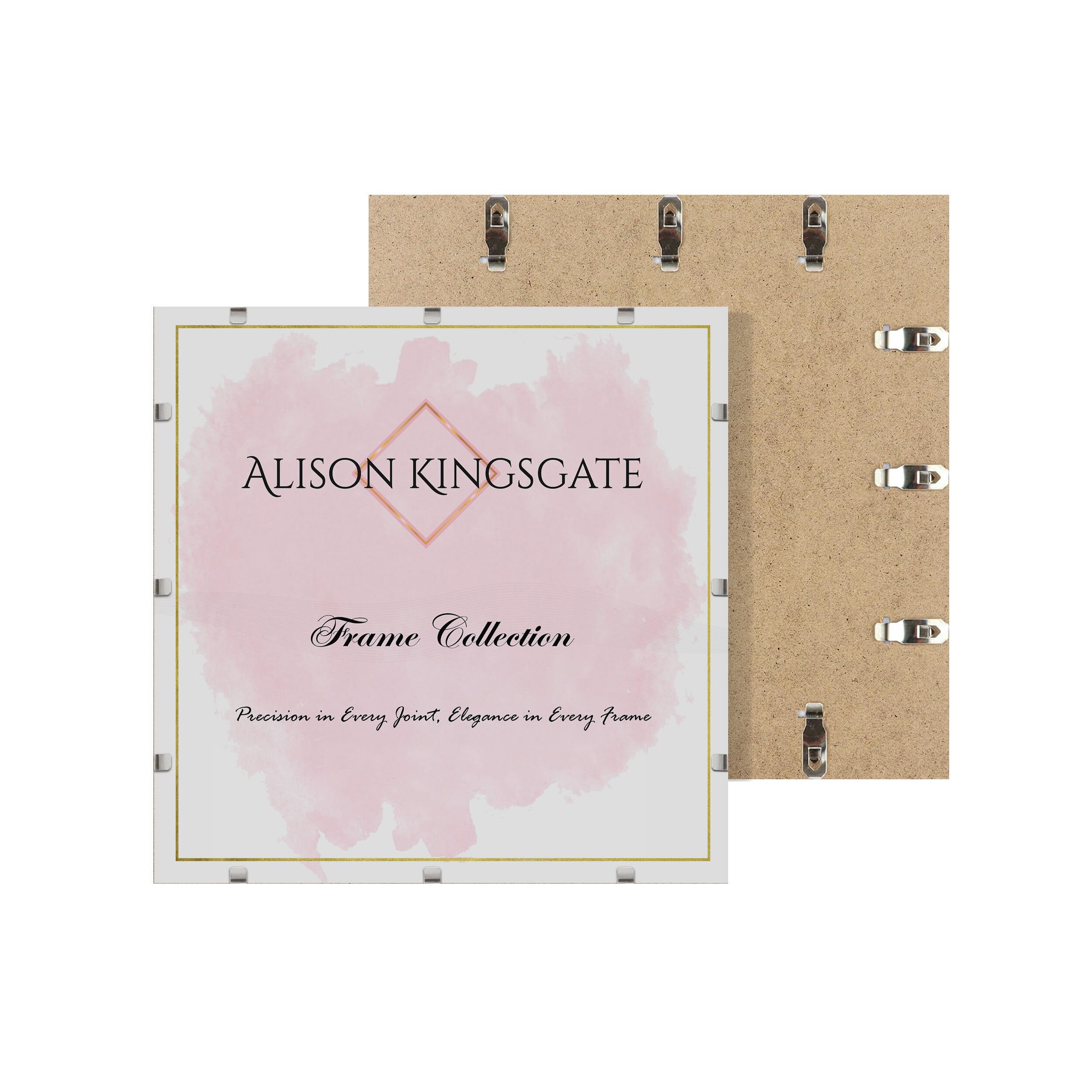 Alison Kingsgate 70X70CM Clip Frames Frameless Picture Frame with Shatter-Resistant Perspex & Sturdy MDF Back Borderless Clip Photo Frame for Posters, Certificates, Art & Wall Decor — image 1