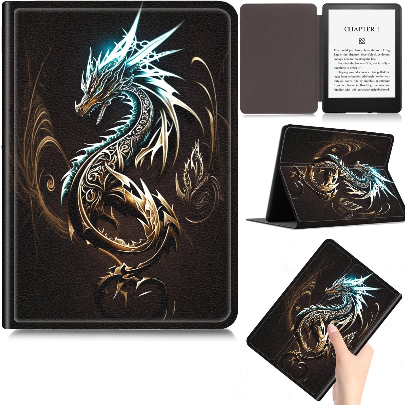 Amazon Paperwhite 6.8インチ 純正革ケース付き Amazon.com: PU Leather Case for 6.8