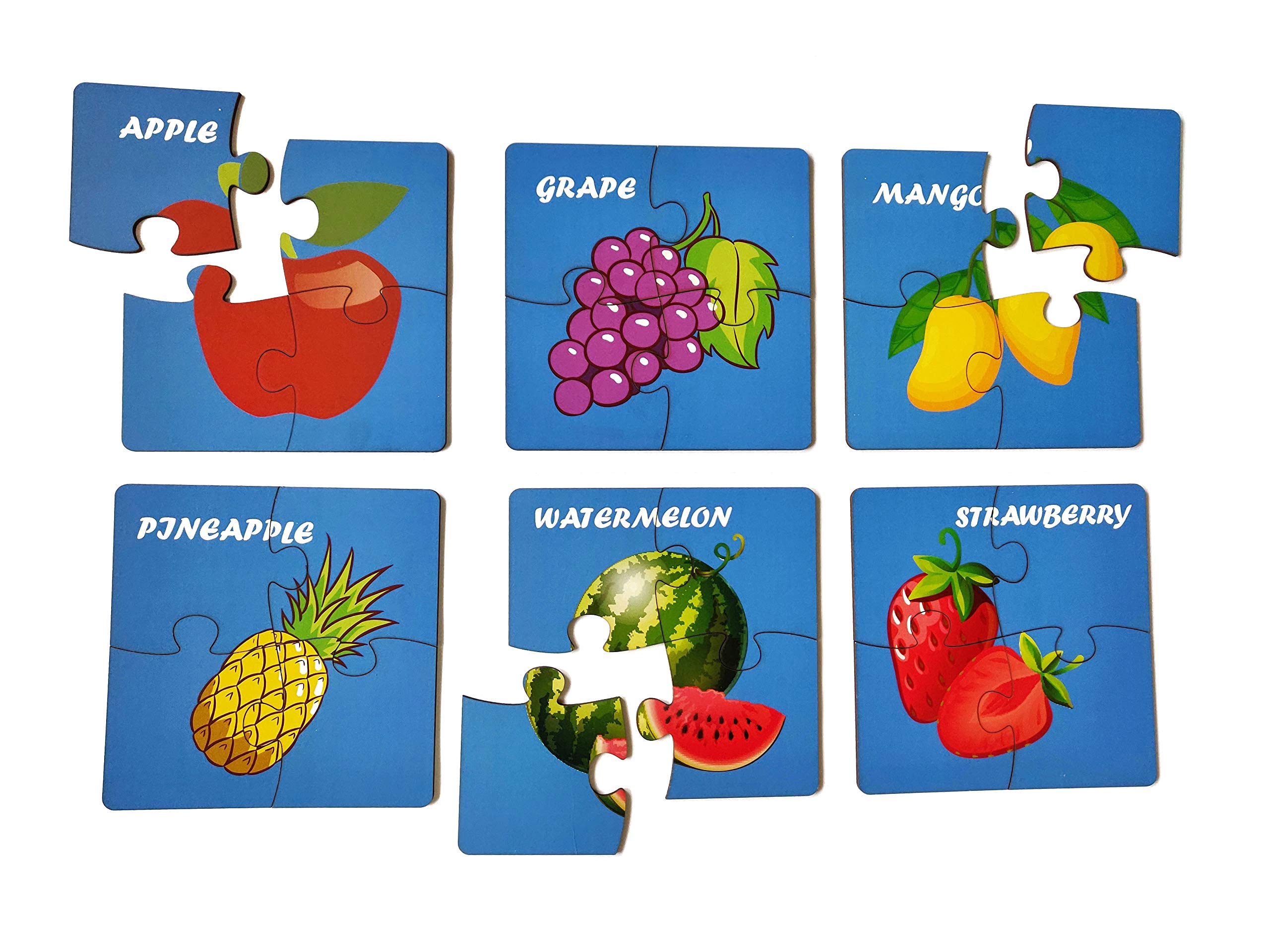 Toys Universe Animal Wooden Jigsaw Puzzles for Kids Children for 2+ Years, Set of 6-24 Pieces (14cm x 14cm)- Multi Color Wooden Learning Toy Educational Puzzle (Fruit) (B08WWV615K) Amazon Price History, Amazon Price Tracker