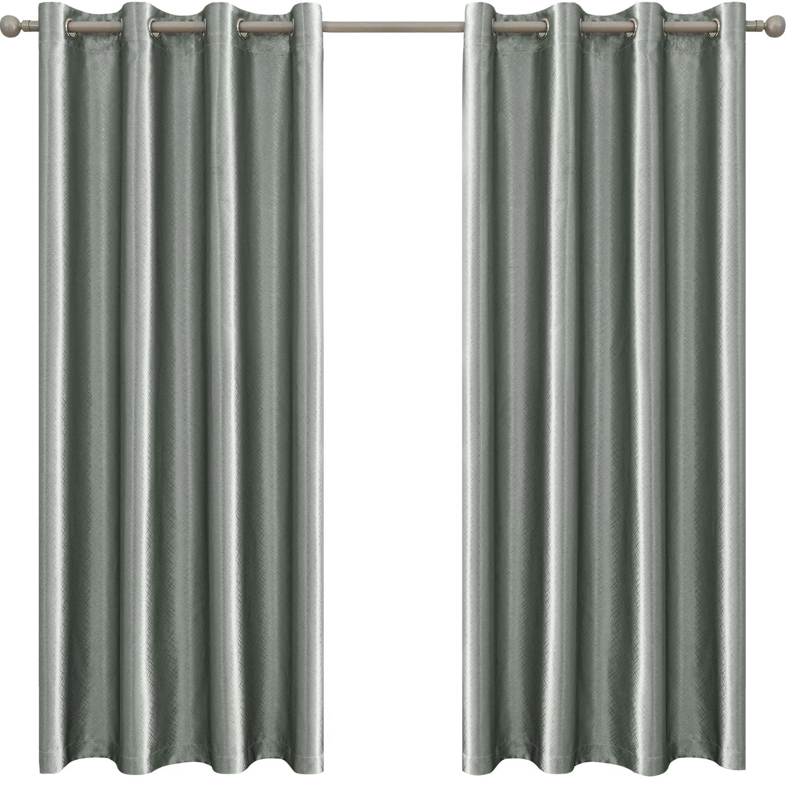 Ystyle Cortinas Salon 2 Piezas, Cortinas Dormitorio, Cortinas Termicas Aislantes Frio Y Calor, Cortinas Opacas, Cortina Salon Modernas, Curtains Acustica, 140x240 cm, Gris Claro