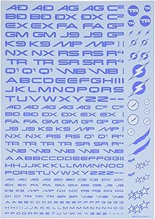 Haikyu Parts TR3-A-BLU TR Decal 3, Alphabet, Blue, 1 Piece, Plastic Model Decal