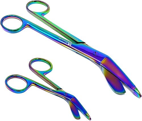Miniatura 7 de Juego de 2 tijeras de vendaje resistentes para enfermeras y médicos (A2ZSCILAB) (cromo 4.5 + 7.25 pulgadas)