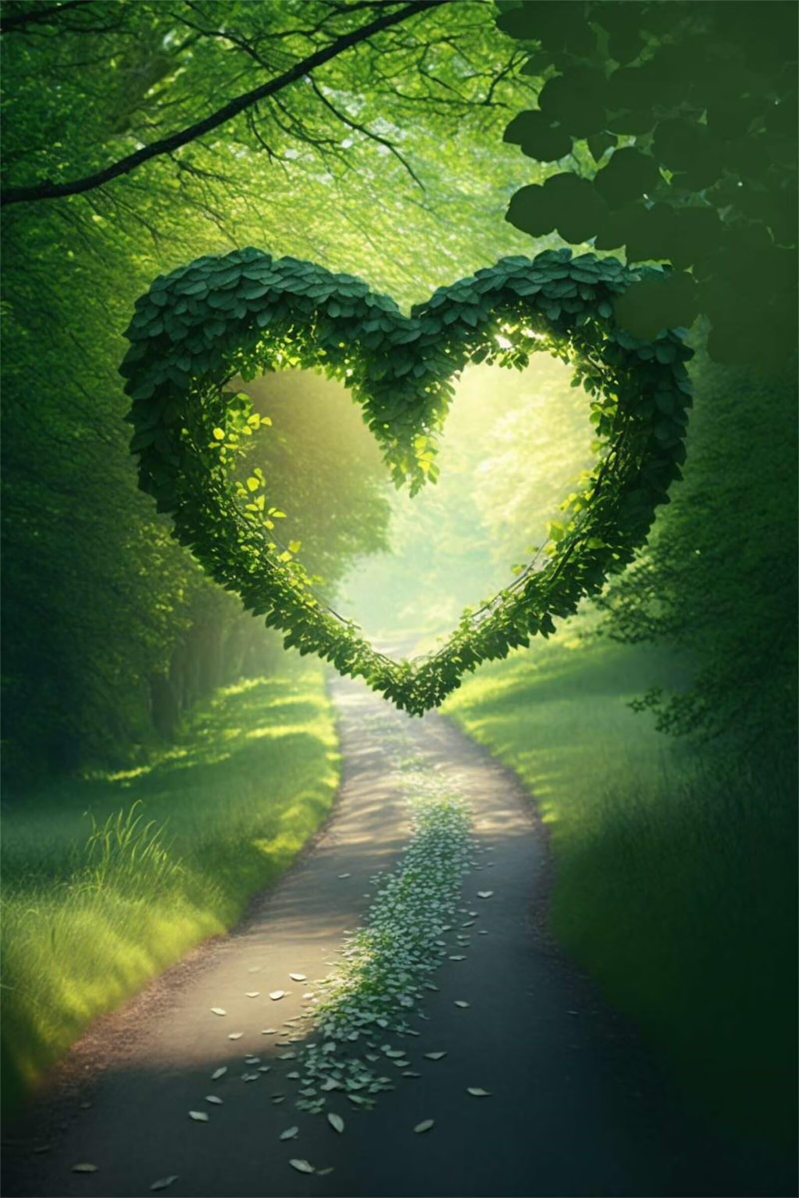 Puzzle dla dorosłych, 1000 elementów, Lovely Green Path Artwork Puzzle 75 x 50 cm, kolorowe puzzle "zrób to sam" do dekoracji domu, rodzinne puzzle dla początkujących i dzieci