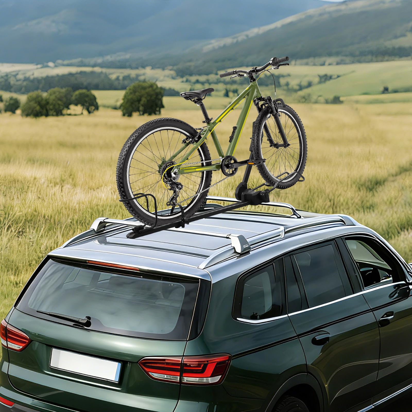 Fahrradträger für Autos aus Aluminiumlegierung, 110 cm | Wird an PKWs, SUVs und MPVs montiert und dient zum Transport von Fahrrädern, Mountainbikes, Rennrädern usw.