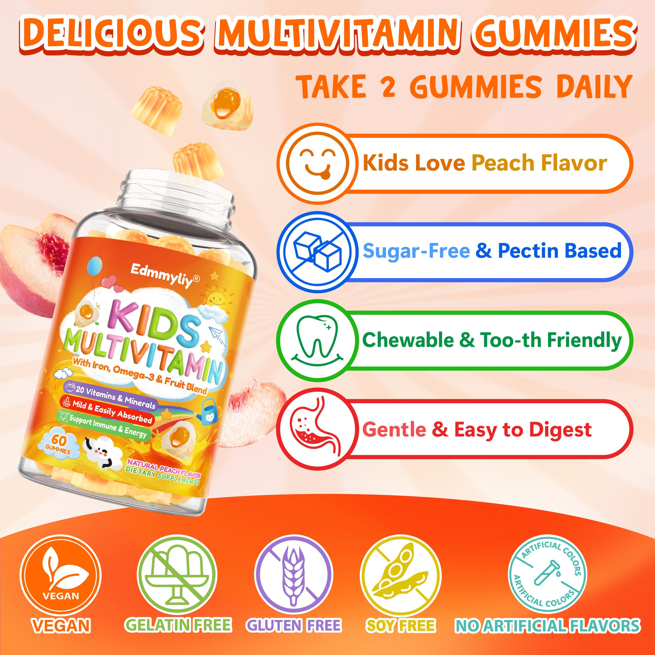Kids Multivitamin Gummies - Methylated Vitamins Gummy — Amazon image 7