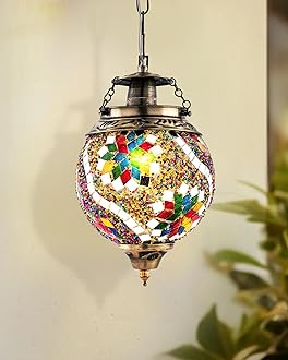 Homesake Metal Globe Hanging Lights, (Multicolour)