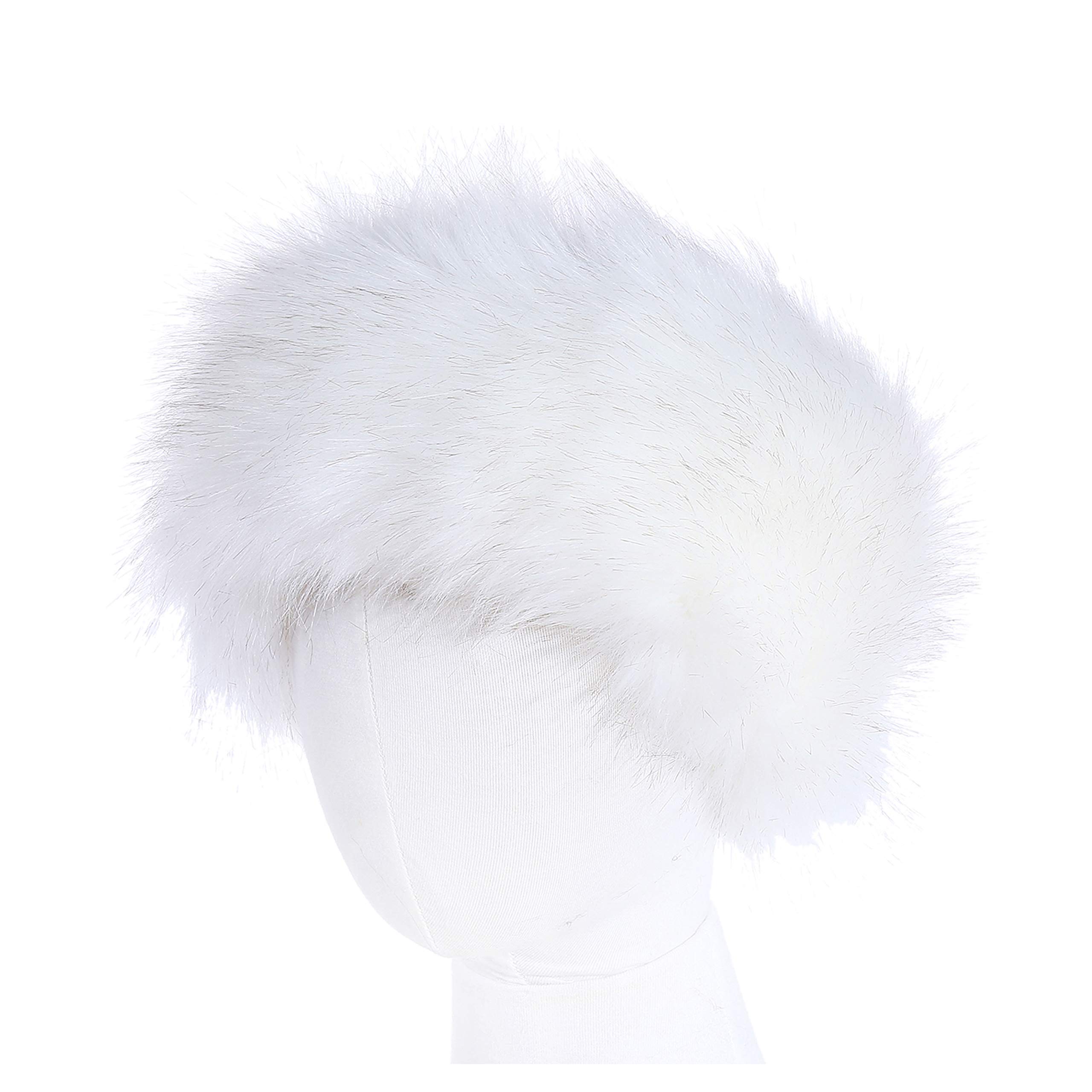 Amazon.com : Soul Young Faux Fur Headband And Collar White  display picture 2