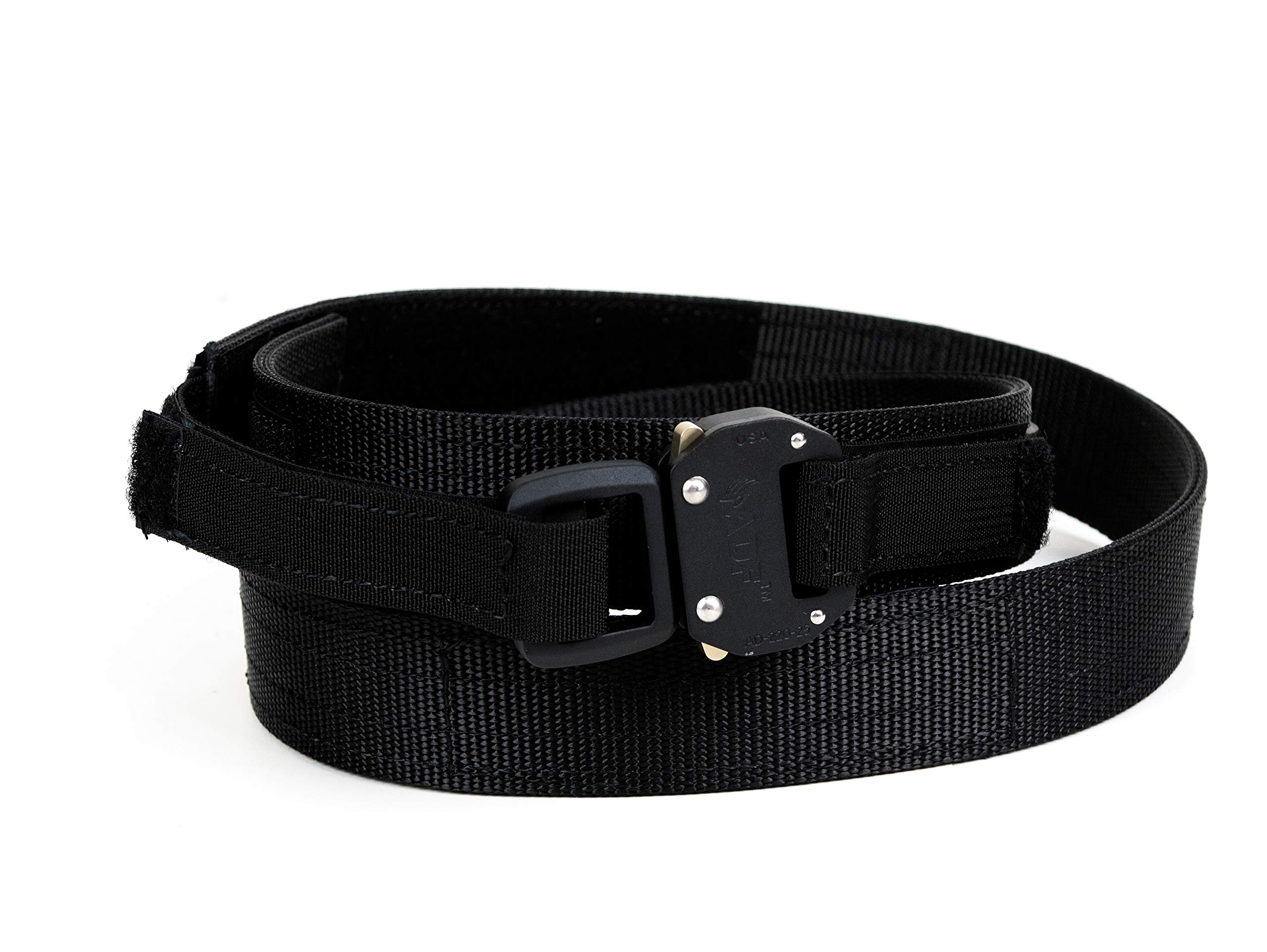 Fusion Tactical Military Police Trouser Belt Black Large 38-43"/1.5" Wide,TB-B-8131-23