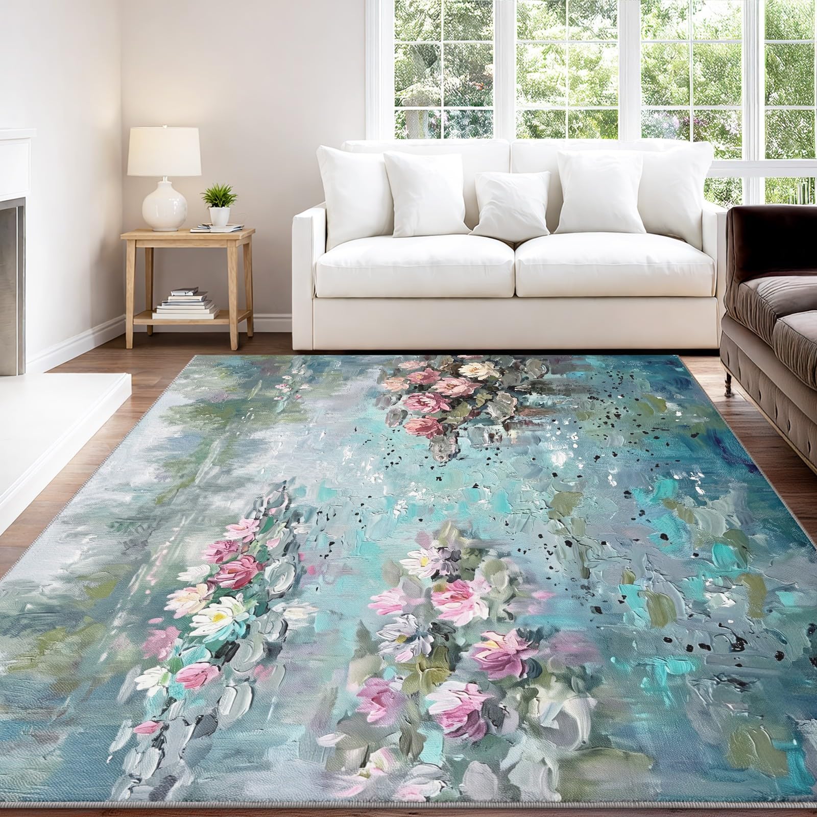 Generisch Wohnzimmer Teppich 140 x 200 cm Natürlich Warm Tier Hund, Teenager Junge Mädchen Zimmer rutschfeste Flanell Teppiche, Teppich Kurzflor Extra Weich Pflegeleicht