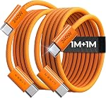 LISEN USB C Câble 240W - [6.6ft 2Pack] Câble de type C tressé en nylon charge rapide PD3.1 USBC Cord de charge rapide pour iPhone 17 16 Pro Max Samsung MacBook Pro,Xbox,iPad Pro/Air, commutateur 2