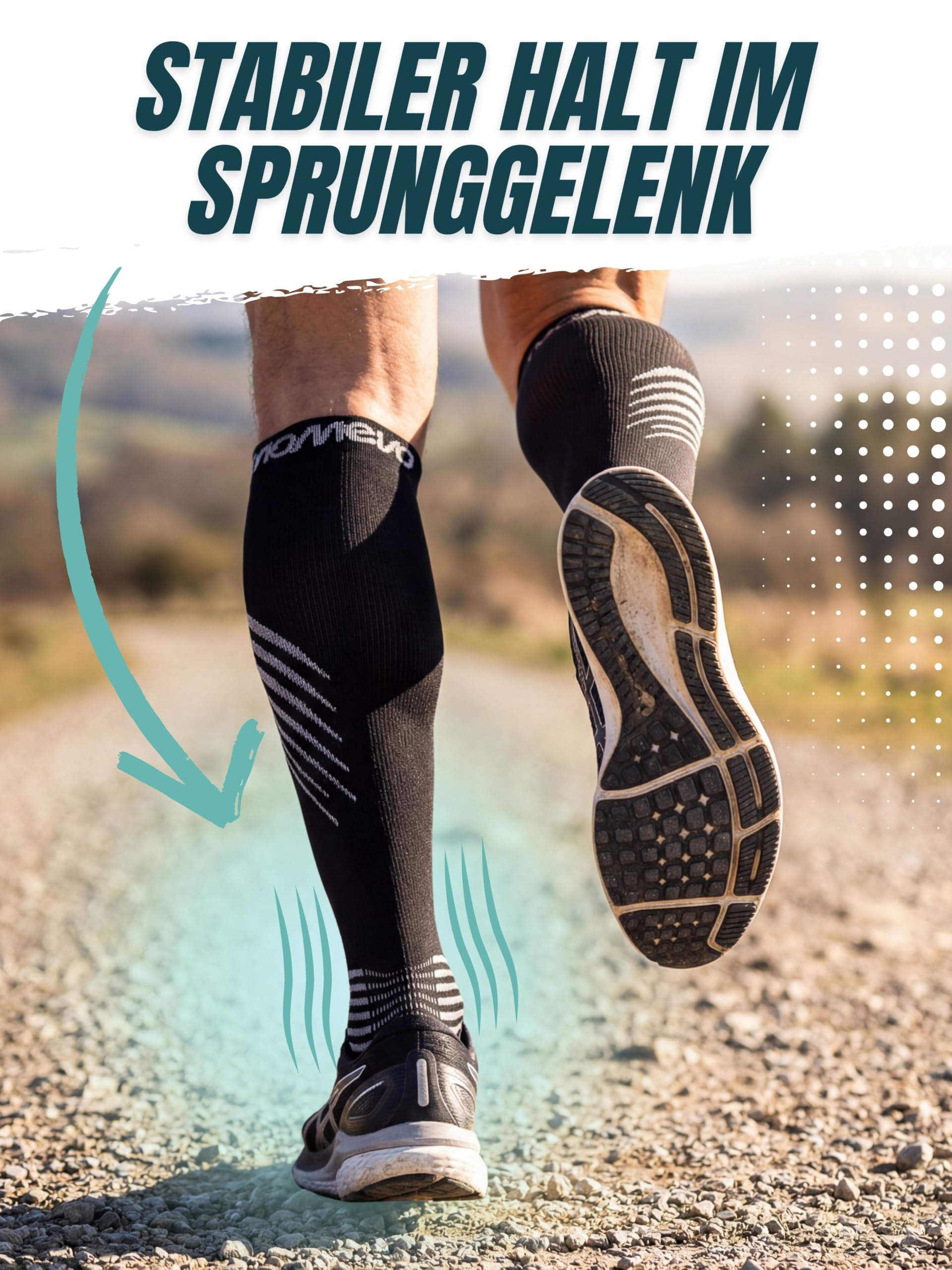 Calcetines deportivos de compresión de bambú para hombre y mujer, calcetines de compresión suaves y transpirables para correr, fitness y regeneración