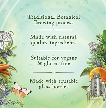 Fentimans Dandelion & Burdock Botanically Brewed, 12 Pack, 275ml Bottles | Traditional botanical brew featuring dandelion root and burdock infusions.