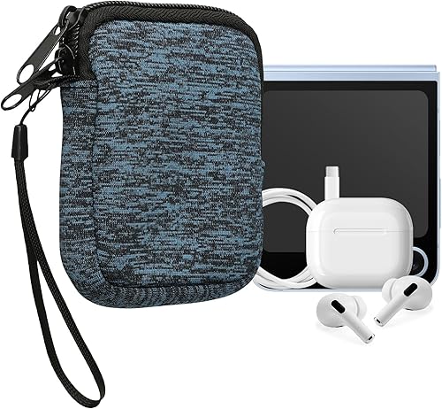 kwmobile Bolsa de neopreno para teléfono tamaño XXS - 3/3,5 pulgadas - Mini bolsa universal para celular con cremallera, correa para la muñeca,