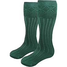 EZE Kilt Hose for men, Traditional Scottish Socks for Kilts, Ribbed Design, Pull Up To Cuff Over Your Hose Flashes
