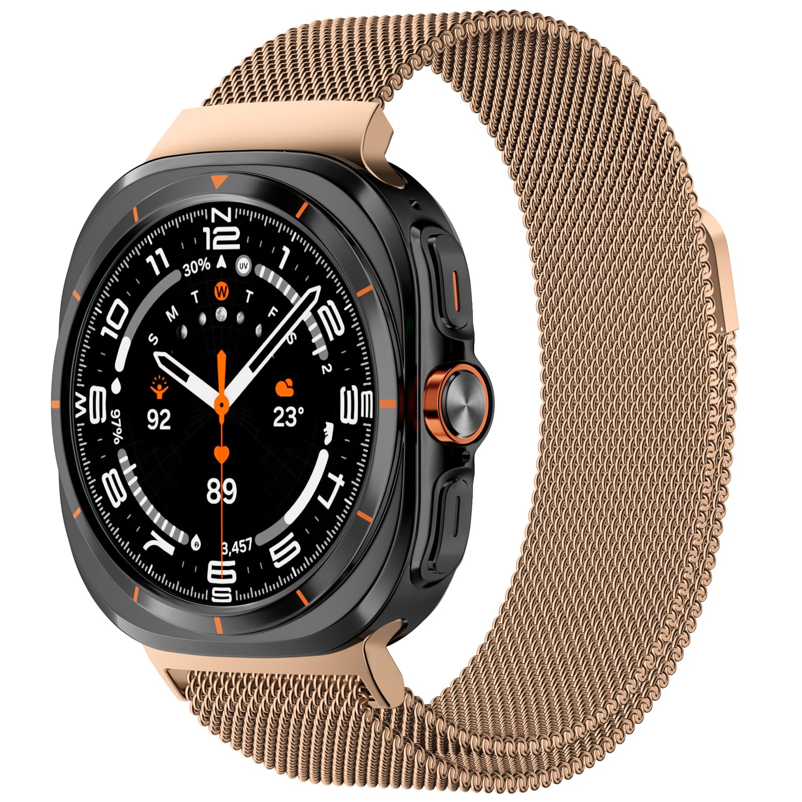 JKDMetal Band Compatible with Samsung Galaxy Watch Ultra Bands 47mm (2024), Stainless Steel Mesh Loop Magnetic Clasp Wristbands Replacement Women Men for Samsung Galaxy 7 Ultra Watch